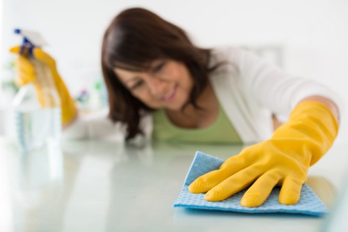 Baking soda deodorizing step in mattress cleaning